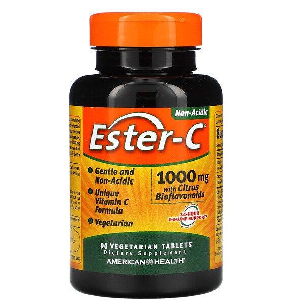 Вітамін С Ester-C + біофлавоноїди 1000 мг 90 таб  American Health США