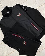 Спортивний костюм теплий Paul & Shark чоловічий чорний Пол Шарк зимовий спорт костюм, фото 2