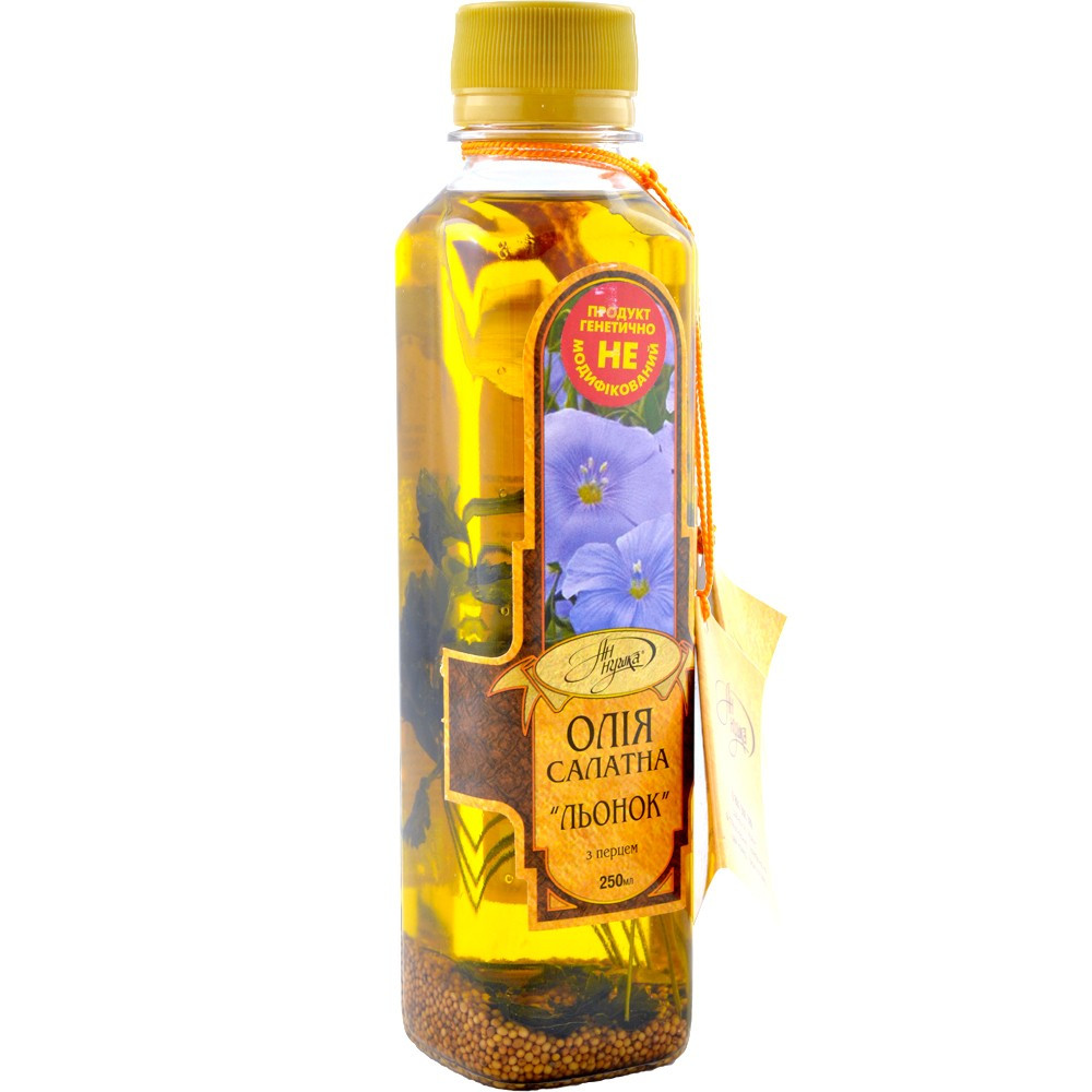 Олія салатна "Льонок" з перцем 250 г