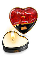 Масажна свічка серце ароматична для еротичного масажу Plaisirs Secrets Caramel 35 мл