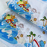 Ситець платочний для дитячих носових хусток з покемоном Пікачу, ширина 80 см