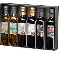 Елітний подарунковий набір з Іспанії: мікс оливкових олій (4×250 мл) та бальзамічний оцет з Італії (2×250мл)