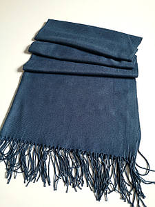 Жіночий палантин шарф однотонний.Сині сірий.Кашемір 180/80