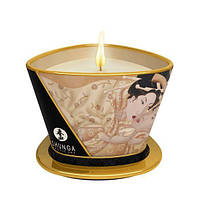 Массажная свеча ароматическая для массажа, в стакане, с афродизиаками Shunga Massage Ваниль 170 мл