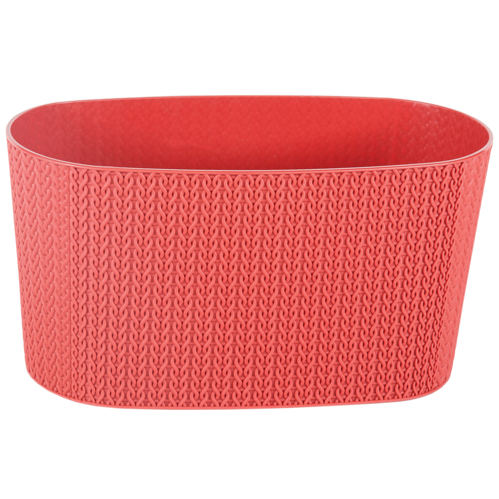 Горщик для квітів балконний з дренажем Sumela 4,7 л червоний, фото 1