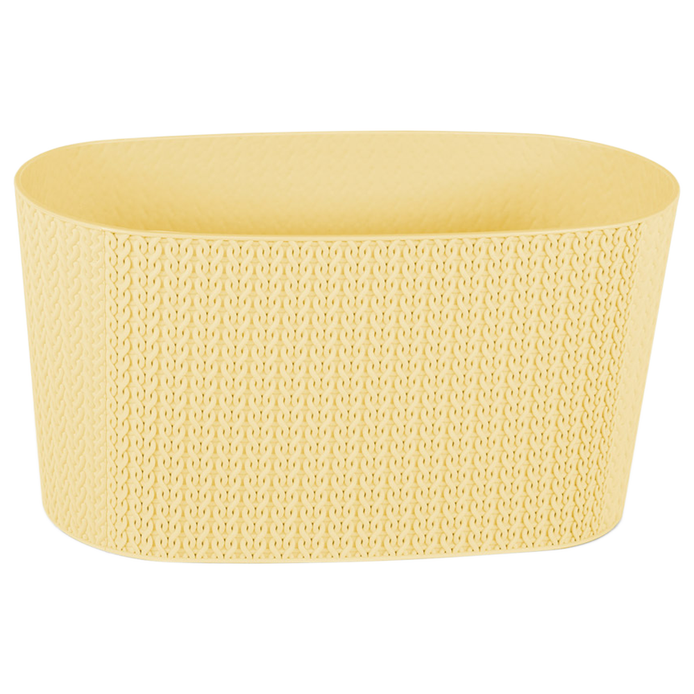 Горщик для квітів балконний з дренажем Sumela 4,7 л жовтий, фото 1