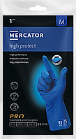 Перчатки нитриловые Mercator high protect (синие) ПЛОТНЫЕ (пара)