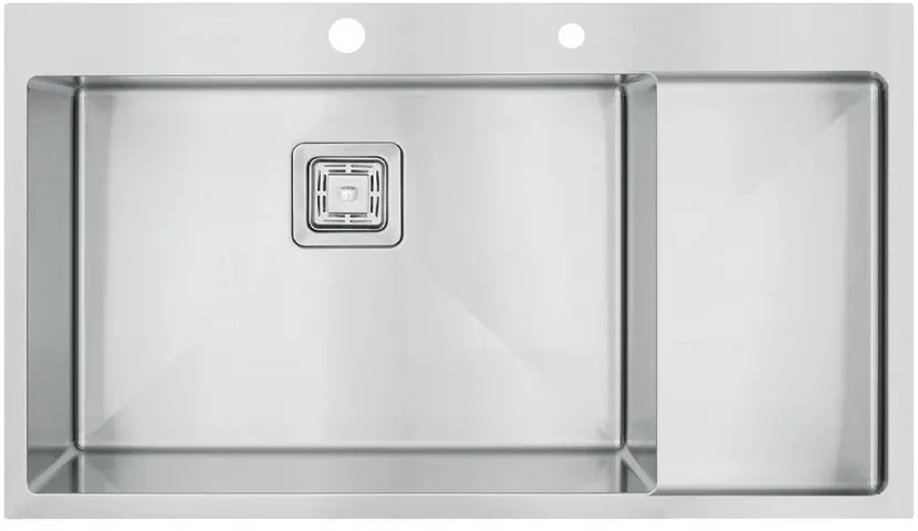 Кухонна мийка Fabiano TOP 79 XL Left (79x51), нерж. сталь 1.2мм, універсальний монтаж (дозатор в комплекті), фото 1