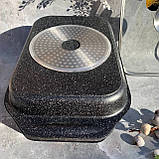 Гусятниця з литого алюмінію з мармуровим покриттям і жаровнею 6.5 л Edenberg EB-4610 Гусятниця сковорода гриль, фото 4