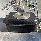 Гусятниця з литого алюмінію з мармуровим покриттям і жаровнею 6.5 л Edenberg EB-4610 Гусятниця сковорода гриль, фото 9