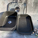 Гусятниця з литого алюмінію з мармуровим покриттям і жаровнею 6.5 л Edenberg EB-4610 Гусятниця сковорода гриль, фото 8