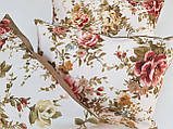 Комплект декоративних подушок Firanka Flowers Rose 45х35см 3шт молочний (п_0642), фото 4
