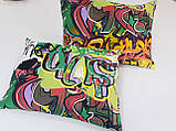 Комплект декоративних подушок Firanka Графіті 53х37см 2шт салатові (п_0645), фото 2