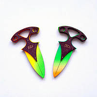 Дерев'яні Дитячі Ножі Тичкові CS GO MARBLE FADE, іграшкова зброя