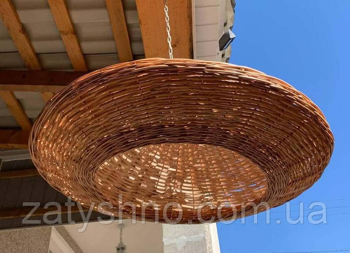 Купить Круглая большая люстра плетеная с плафоном, цена 2300 ₴ — Prom ...