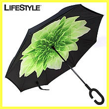 Зонт зворотного складання Квітка umbrella
