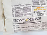 Комплект подушок Газетка News, молочні, 3 шт., фото 2