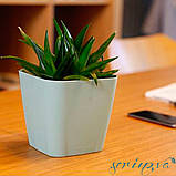 Горщик для квітів з дренажем Safir 3,4 л антрацитовий, фото 4