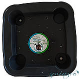 Горщик для квітів з дренажем Safir 3,4 л антрацитовий, фото 2