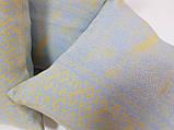 Комплект декоративних подушок Firanka Pattern 36х36см 2шт 32х32см 1шт блакитні з жовтим (п_0654), фото 4