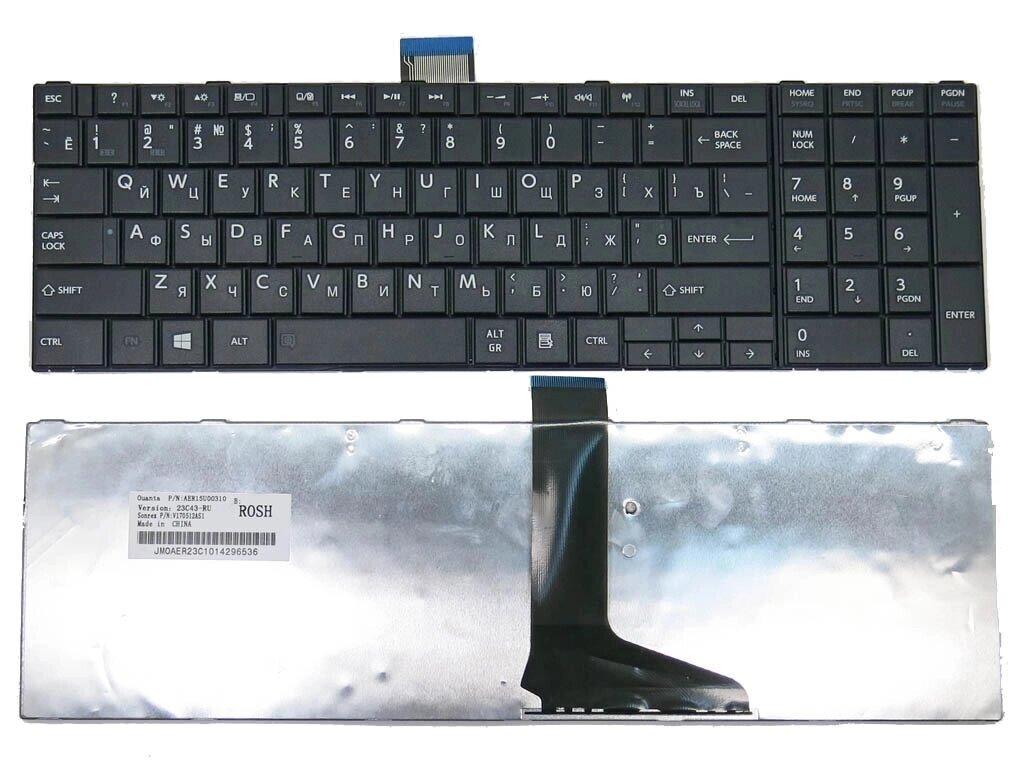 Клавіатура для ноутбука Toshiba Satellite C850, C855, C870, C875, L850, L850D, L855, L870, L875 ( RU Black)
