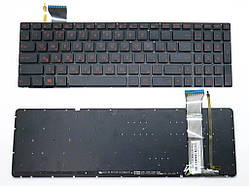 Клавіатура для ASUS GL552, GL552V, GL552J, GL552JX, GL552VL, GL552VW, GL552VX ( RU Black без рамки з