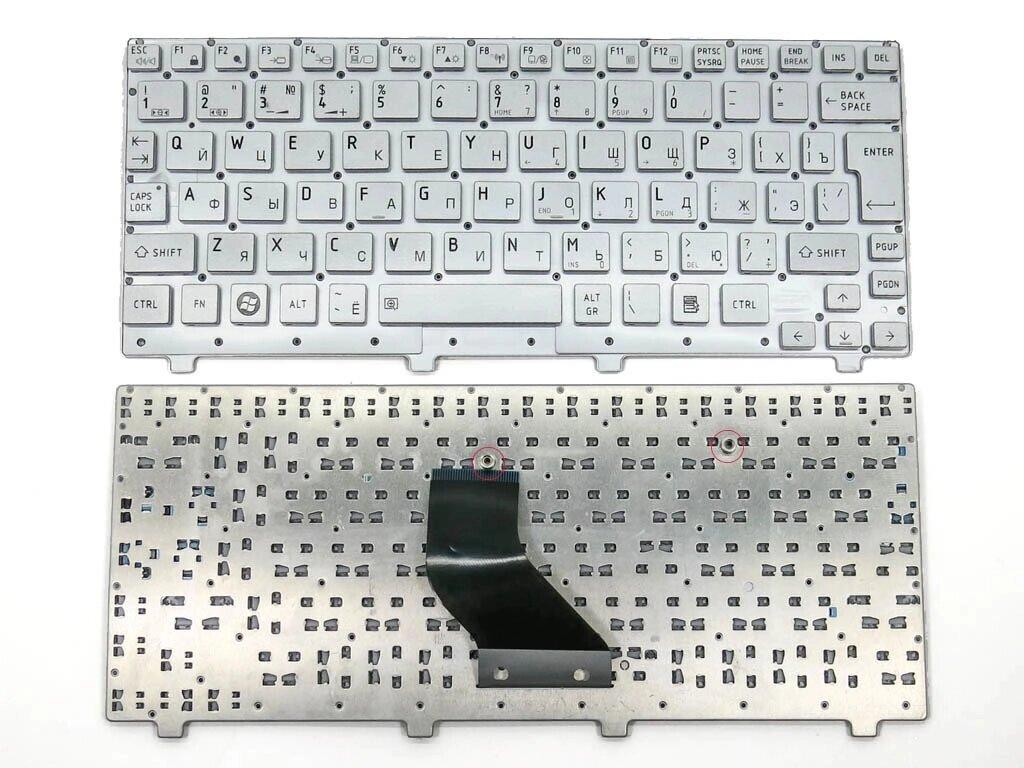 Клавіатура для ноутбука Toshiba Satellite NB200, NB205, NB250, NB255, NB305 ( UA Silver без рамки ).