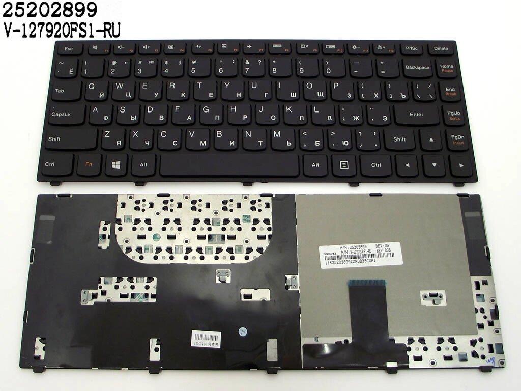 Клавіатура для ноутбука Lenovo YOGA 13 Series ( RU Black, Чорна рамка) . (25202899 V127920FK1) Оригінальна