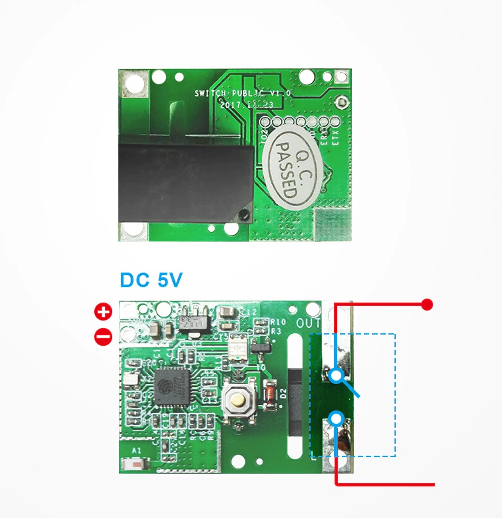 SONOFF RE5V1C реле Сухий контакт до 2 кВт для воріт котлів, WI-FI реле розумний дім