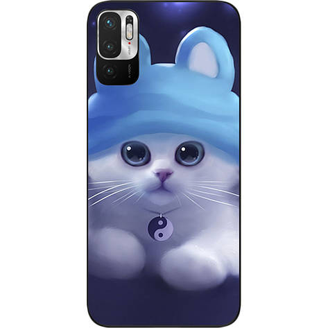 Оригінальний бампер для Xiaomi Redmi Note 10 5G з картинкою Котик, фото 1