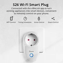 SONOFF S26 R2 Розумна wi-fi розетка 3500 Вт Smart Plug, WI-FI реле розумний будинок