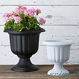 Горщик для квітів на ніжці Nergiz 25,3 л антрацитовий, фото 2