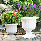 Горщик для квітів на ніжці Nergiz 9,8 л теракотовий, фото 6