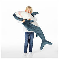 Плюшева м'яка іграшка акула з ікеї ІКЕА 100 см Акула БЛОХЭЙ.Топ!