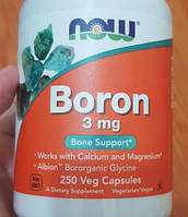 Минерал Бор NOW Foods Boron 3 mg 250 капсул