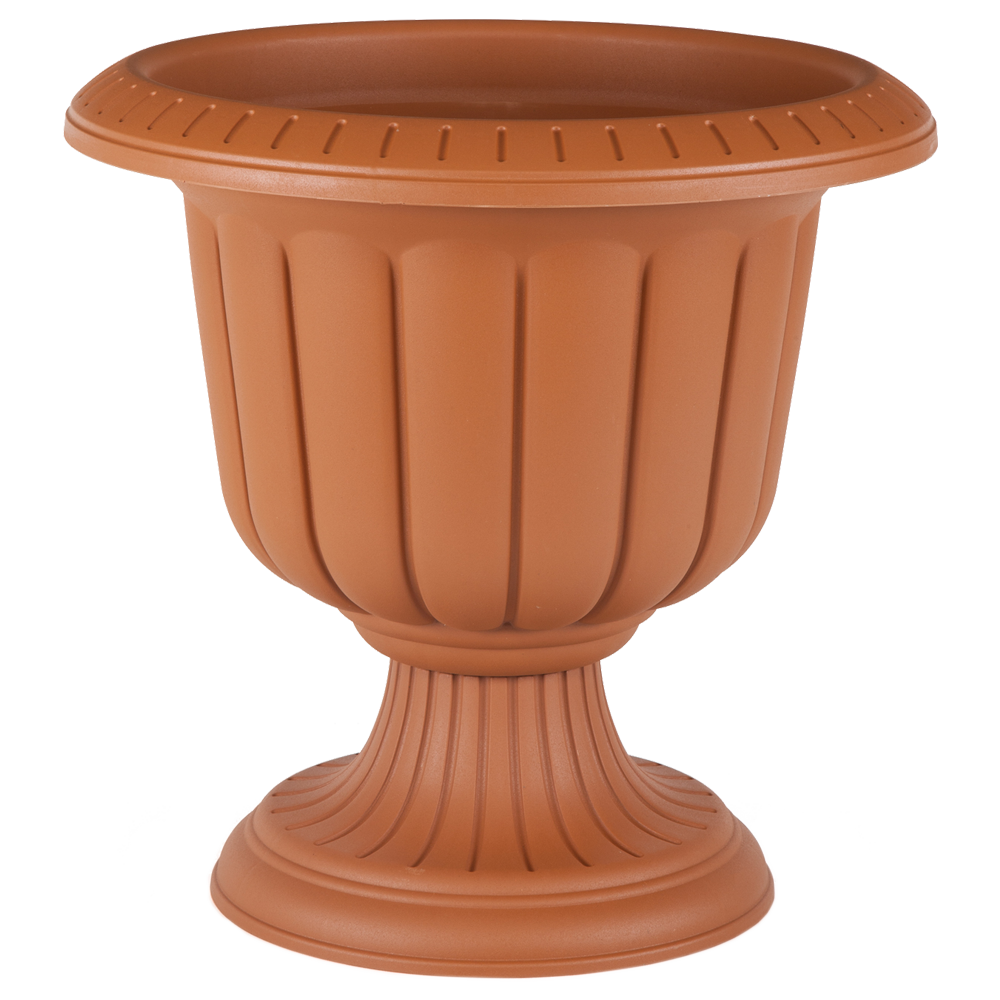 Горщик для квітів на ніжці Nergiz 9,8 л теракотовий, фото 1