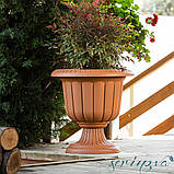 Горщик для квітів на ніжці Nergiz 9,8 л теракотовий, фото 5