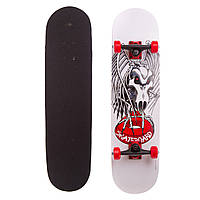 Скейтборд Skateboard Boarding Zelart Sprinter 807 Silver-Black-Red