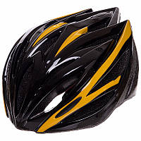 Шлем защитный с механизмом регулировки Zelart Fit 5612 размер L 54-56 см Black-Yellow