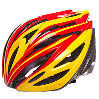 Шлем защитный с механизмом регулировки Zelart Fit 5612 размер L 54-56 см Red-Yellow