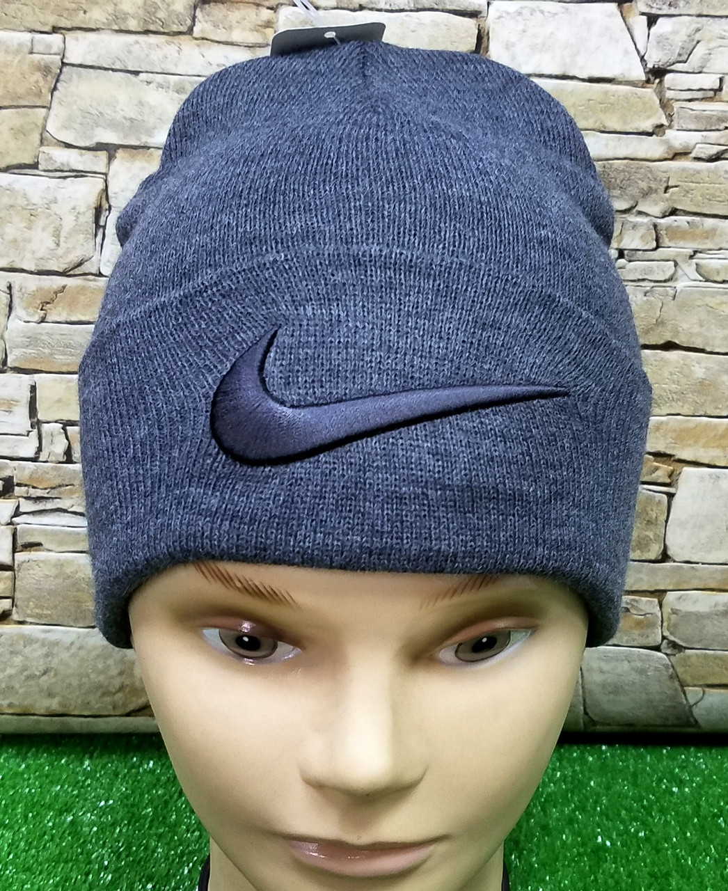 Шапка лопата стильна із закотом Nike Originals