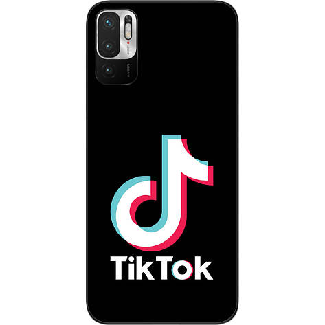 Силіконовий чохол для Xiaomi Redmi Note 10 5G з картинкою Tik Tok, фото 1