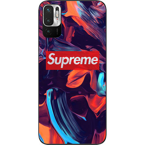 Силіконовий чохол для Xiaomi Redmi Note 10 5G з картинкою Supreme, фото 1