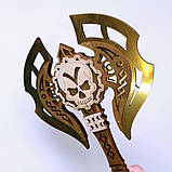 Дерев'яна дитяча сокира "Череп", іграшкова зброя, фото 4