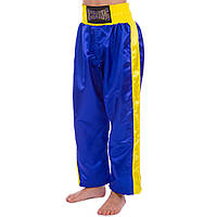 Штаны для кикбоксинга детские Matsa Heroe 6732 размер S 122-128 см 8 лет Blue-Yellow