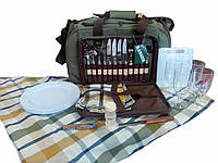 Туристический набор посуды для пикника подарочный Ranger Pic Rest на 4 персоны с термоотделом на 18 литров