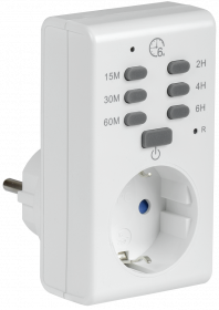 Розетка-таймер електронний ДТЦ-2 з індикацією 15хв-6ч 16А IP20 IEK