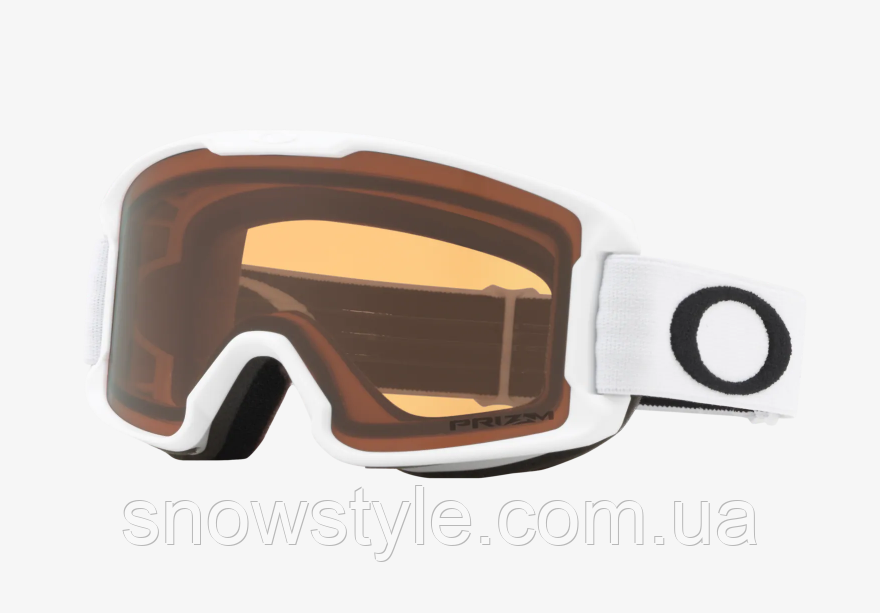 Гірськолижна маска дитяча Oakley Line Miner S (Youth) Matte White Лінза Prizm Persimmon