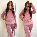 Жіночий велюровий костюм у рубчик, фото 7