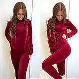 Жіночий велюровий костюм у рубчик, фото 8